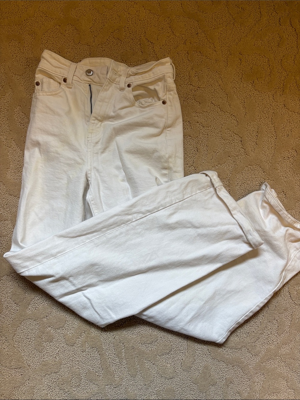 H&M Straight Leg White Jeans